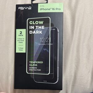 Primo iPhone 16 Pro Screen Protector 2-Pack - Black Glow in the Dark